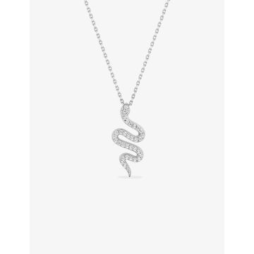 Collier oxyde de ziconium argent 925 rhodié