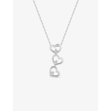 Collier oxyde de ziconium argent 925 rhodié