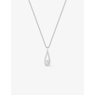 Collier oxyde de ziconium argent 925 rhodié
