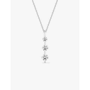 Collier oxyde de ziconium argent 925 rhodié