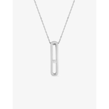 Collier oxyde de ziconium argent 925 rhodié