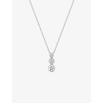 Collier oxyde de ziconium argent 925 rhodié