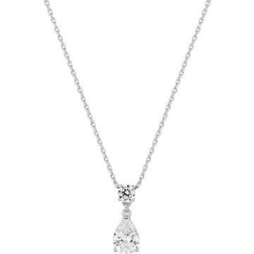 Collier oxyde de ziconium argent 925 rhodié