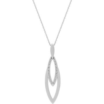 Collier oxyde de ziconium argent 925 rhodié