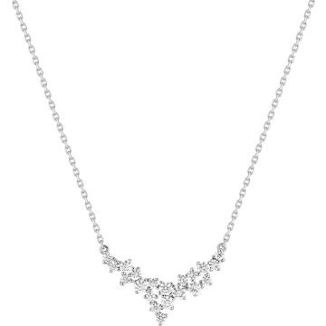 Collier oxyde de ziconium argent 925 rhodié