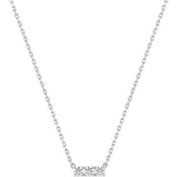 Collier oxyde de ziconium argent 925 rhodié
