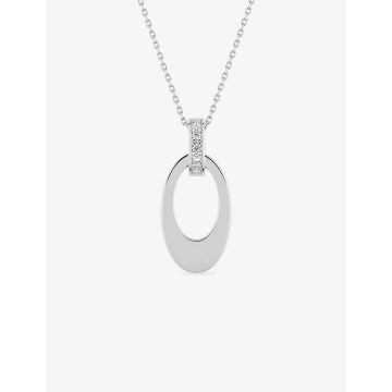 Collier oxyde de ziconium argent 925 rhodié
