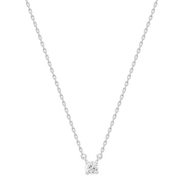 Collier oxyde de ziconium argent 925 rhodié
