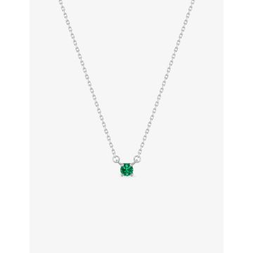 Collier oxyde de ziconium vrt argent 925 rhodié