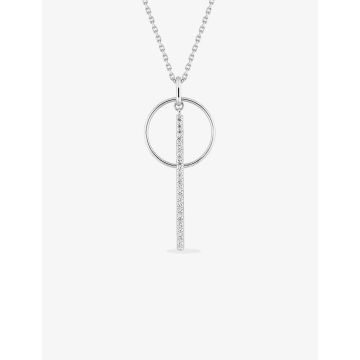 Collier oxyde de ziconium argent 925 rhodié
