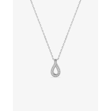Collier oxyde de ziconium argent 925 rhodié