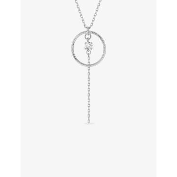 Collier oxyde de ziconium argent 925 rhodié