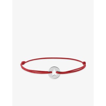 Bracelet cordon motif argent 925 rhodié