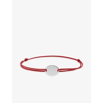 Bracelet cordon motif argent 925 rhodié