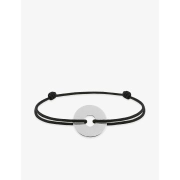 Bracelet cordon motif argent 925 rhodié