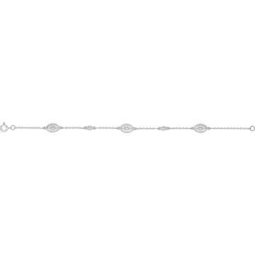 Bracelet oxyde de ziconium argent 925 rhodié
