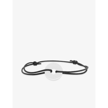 Bracelet CORDON argent 925 rhodié JETON