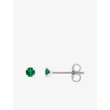 Boucles d'oreilles oxyde de ziconium vrt argent 925 rhodié