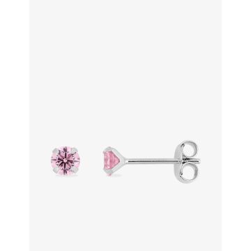 Boucles d'oreilles oxyde de ziconium couleur argent 925 rhodié