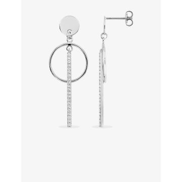 Boucles d'oreilles pdt oxyde de ziconium argent 925 rhodié