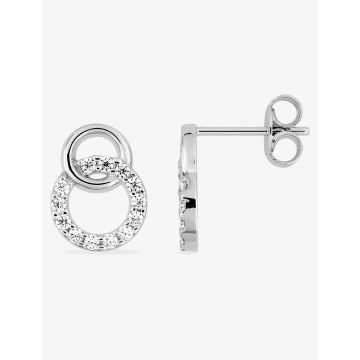 Boucles d'oreilles oxyde de ziconium argent 925 rhodié