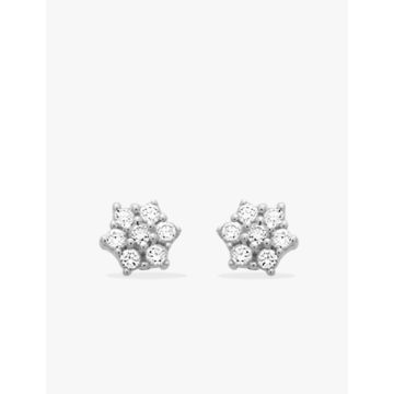 Boucles d'oreilles oxyde de ziconium argent 925 rhodié