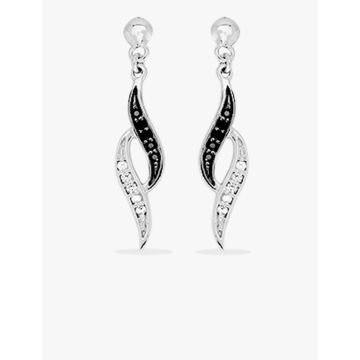 Boucles d'oreilles oxyde de ziconium argent 925 rhodié