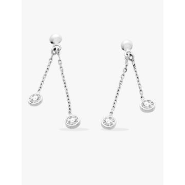 Boucles d'oreilles oxyde de ziconium argent 925 rhodié