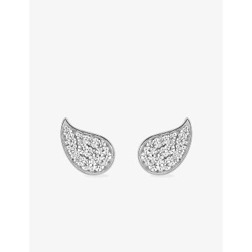Boucles d'oreilles oxyde de ziconium argent 925 rhodié