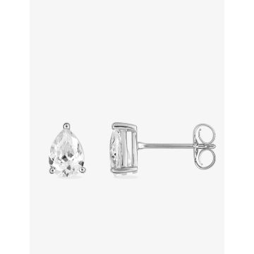 Boucles d'oreilles oxyde de ziconium argent 925 rhodié