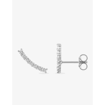 Boucles d'oreilles oxyde de ziconium argent 925 rhodié