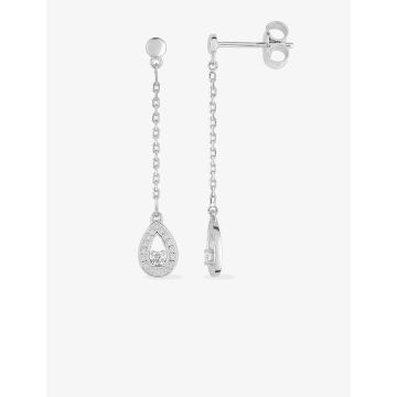 Boucles d'oreilles oxyde de ziconium argent 925 rhodié