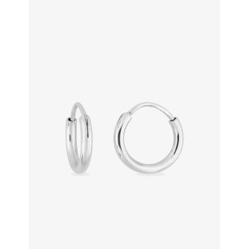 CREOLES argent 925 rhodié 10 MM