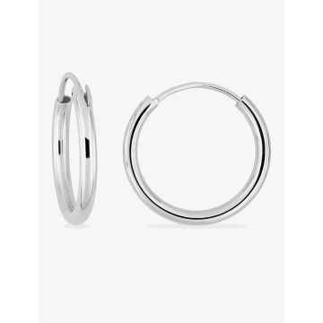 CREOLES argent 925 rhodié 18 MM