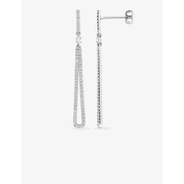 Boucles d'oreilles oxyde de ziconium argent 925 rhodié