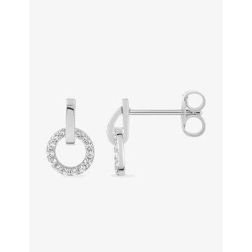 Boucles d'oreilles oxyde de ziconium argent 925 rhodié