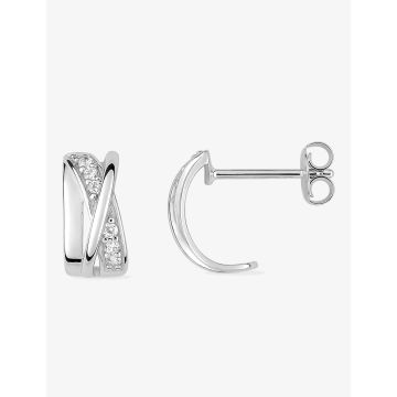 Boucles d'oreilles oxyde de ziconium argent 925 rhodié