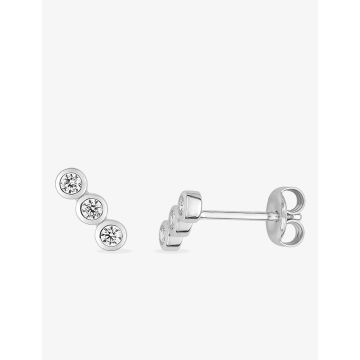 Boucles d'oreilles oxyde de ziconium argent 925 rhodié