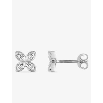 Boucles d'oreilles oxyde de ziconium argent 925 rhodié
