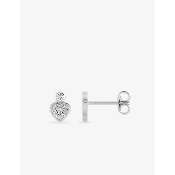 Boucles d'oreilles clou oxyde de ziconium argent 925 rhodié