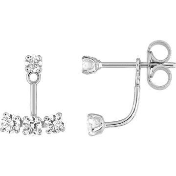 Boucles d'oreilles clou oxyde de ziconium argent 925 rhodié