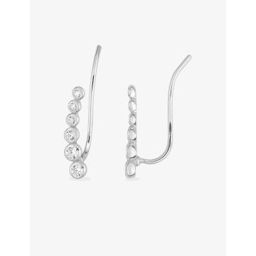 Boucles d'oreilles clou oxyde de ziconium argent 925 rhodié
