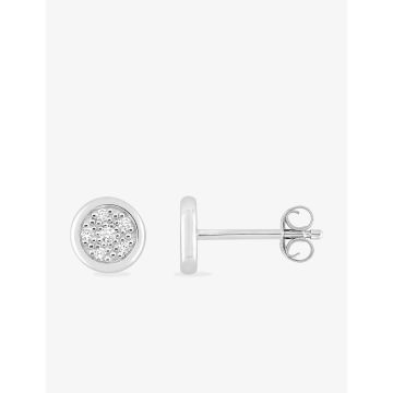 Boucles d'oreilles clou oxyde de ziconium argent 925 rhodié