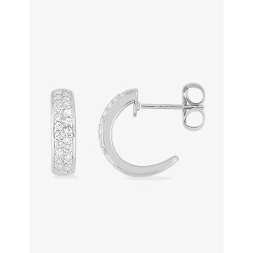 Boucles d'oreilles oxyde de ziconium argent 925 rhodié