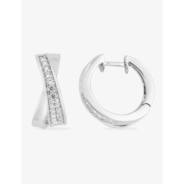 Boucles d'oreilles oxyde de ziconium argent 925 rhodié