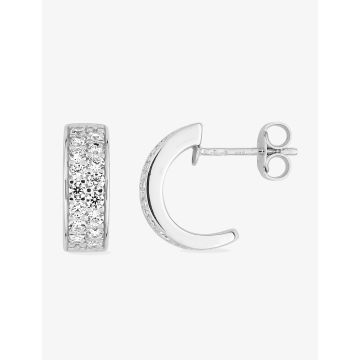Boucles d'oreilles oxyde de ziconium argent 925 rhodié