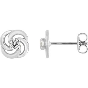 Boucles d'oreilles clou oxyde de ziconium argent 925 rhodié