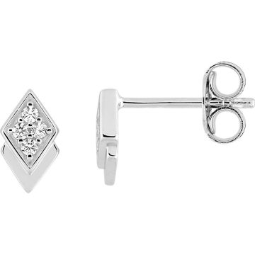 Boucles d'oreilles clou oxyde de ziconium argent 925 rhodié