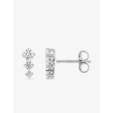 Boucles d'oreilles clou oxyde de ziconium argent 925 rhodié