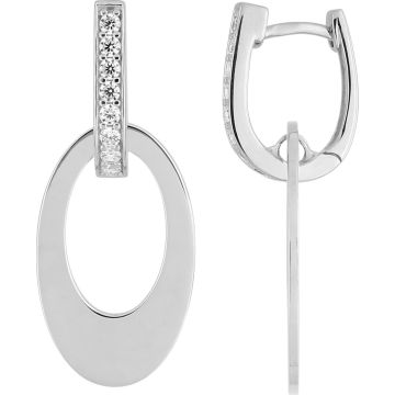 Boucles d'oreilles pdt oxyde de ziconium argent 925 rhodié